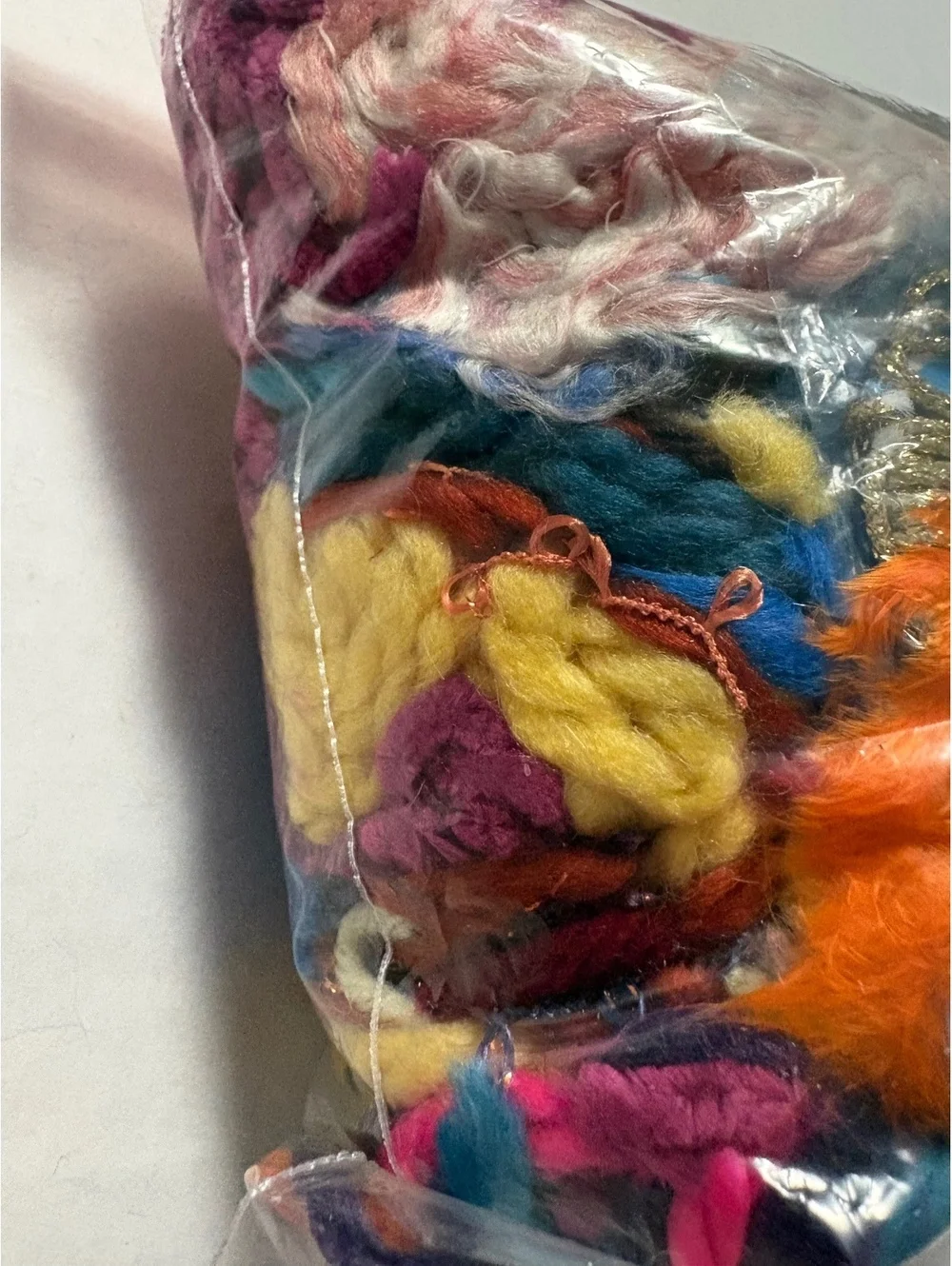 Less than 5 inches yarn pieces